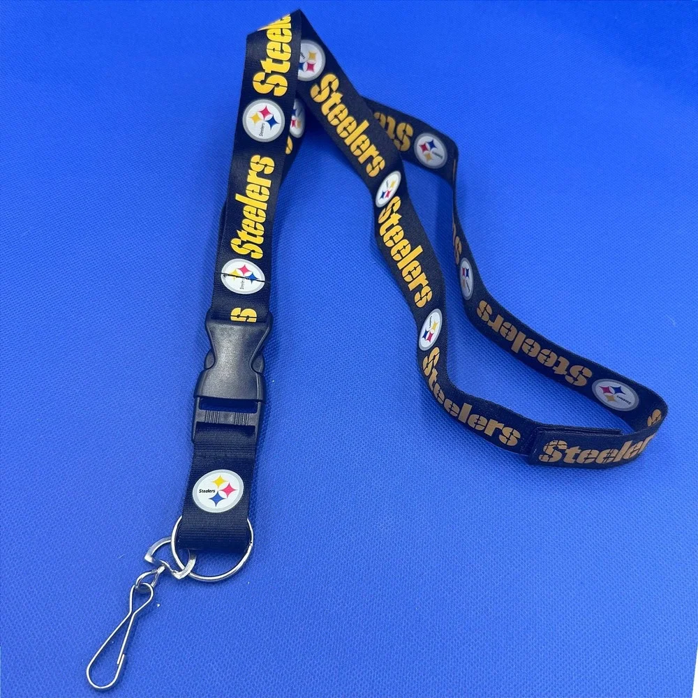 Pittsburgh Steelers NFL Lanyard Keychain ID Passes Holder Football Fan AFC Sport